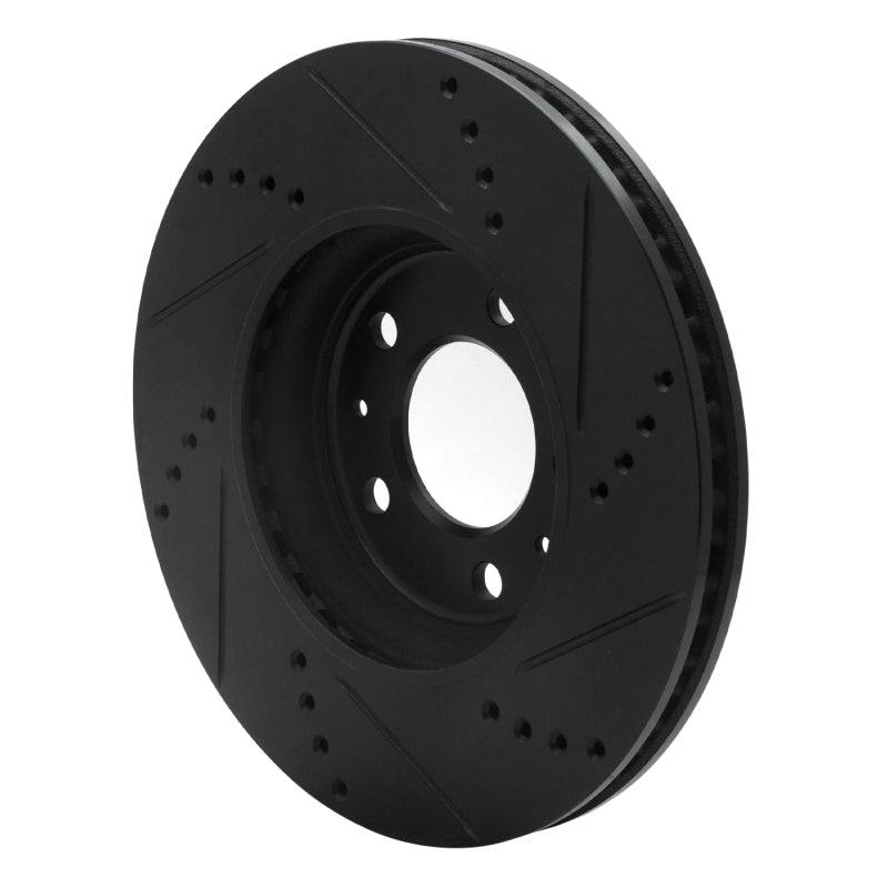 R1 Concepts R1 06-10 Pontiac Solstice Front Left Drilled & Slotted Black Brake Rotor
