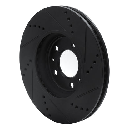 R1 Concepts R1 06-10 Pontiac Solstice Front Left Drilled & Slotted Black Brake Rotor