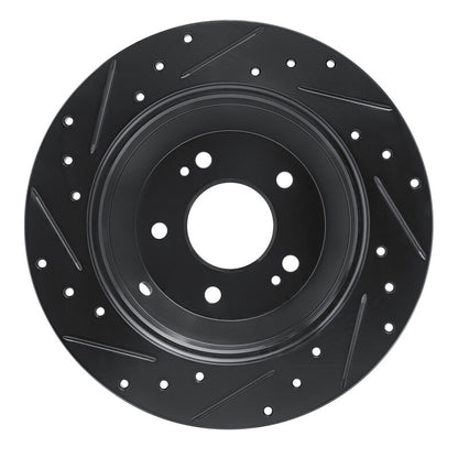 R1 Concepts R1 15-20 Kia Sorento Rear Right Drilled & Slotted Black Brake Rotor