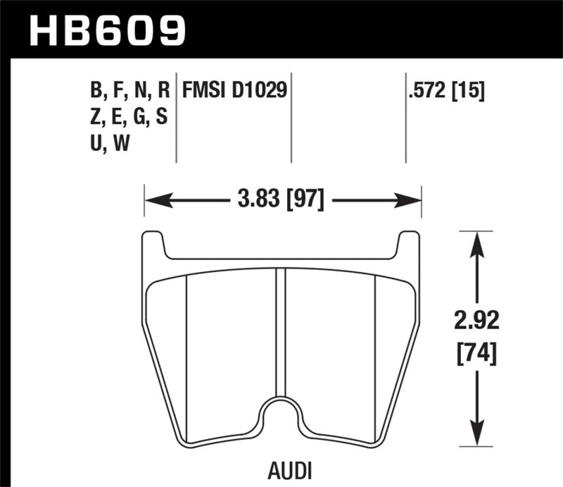 Hawk Performance Hawk 08-11 Audi R8/07-08 RS4/03-04 RS6 / 02-03 VW Phaeton HPS 5.0 Front Race Brake Pads