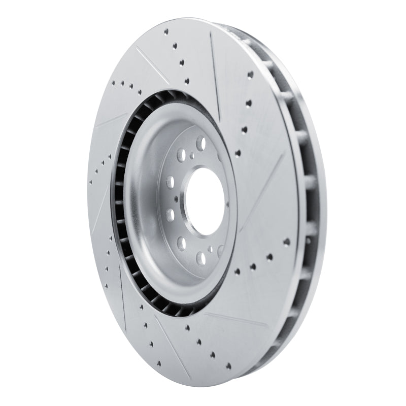 R1 Concepts R1 17-25 Acura Integra Front Left Drilled & Slotted Silver Brake Rotor