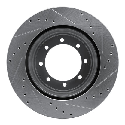 R1 Concepts R1 05-12 Ford F-350 Super Duty 2WD Rear Left Drilled & Slotted Silver Brake Rotor