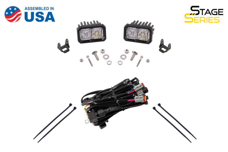 Diode Dynamics 10-21 Toyota 4Runner Stage Series 2in LED Ditch Light Kit Sport - White Combo