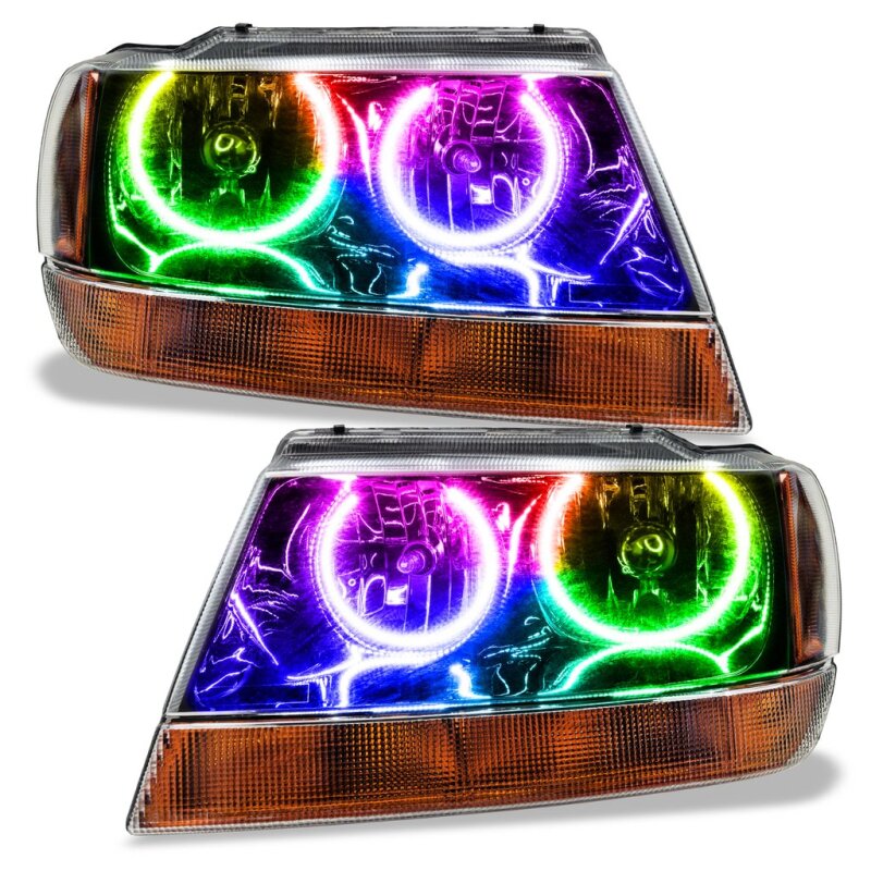 ORACLE Lighting Oracle Jeep Grand Cherokee 99-04 Halo Kit - ColorSHIFT w/ Simple Controller