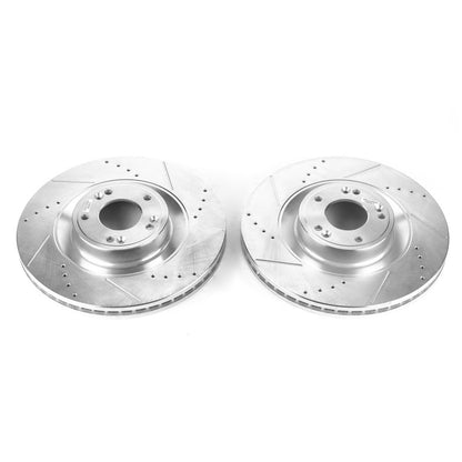 PowerStop Power Stop 2011 Hyundai Equus Front Evolution Drilled & Slotted Rotors - Pair