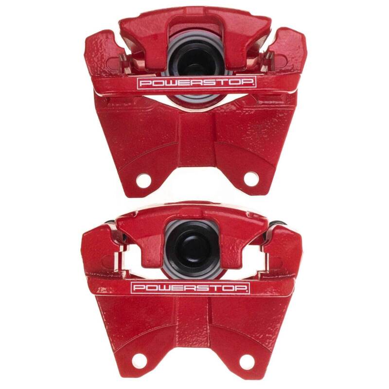 PowerStop Power Stop 07-18 Jeep Wrangler JK Rear Red Caliper Pair w/Bracket