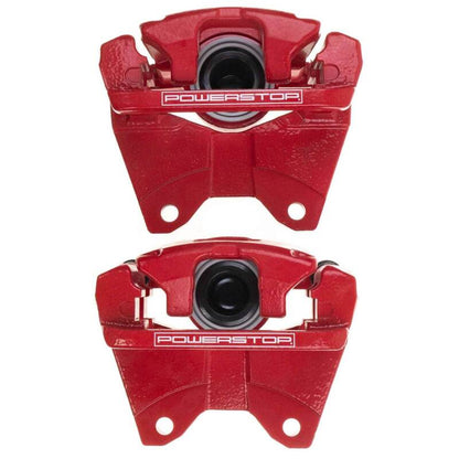 PowerStop Power Stop 07-18 Jeep Wrangler JK Rear Red Caliper Pair w/Bracket