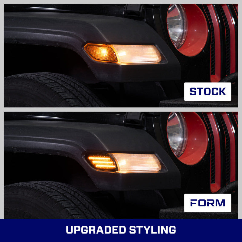 Form Lighting 2018 Wrangler JL LED Sidemarkers Smoked (Pair)