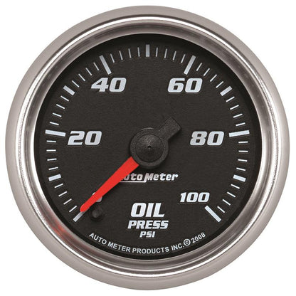 Autometer Pro-Cycle Gauge Oil Pressure 2 1/16in 100psi Digital Stepper Motor Black