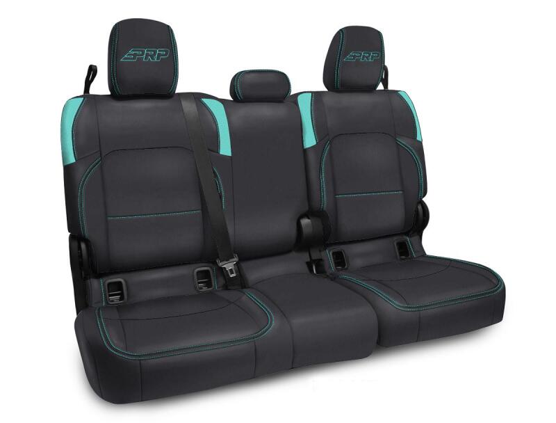 PRP Seats PRP Jeep Wrangler JT Rear Bench Covers - with no Armrest - Black/Teal