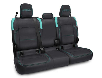 PRP Seats PRP Jeep Wrangler JT Rear Bench Covers - with no Armrest - Black/Teal