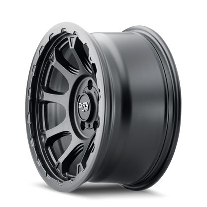 Dirty Life 9307 Drifter 17x8.5/5x127 BP/-6mm Offset/78.1mm Hub Matte Black Wheel - Beadlock