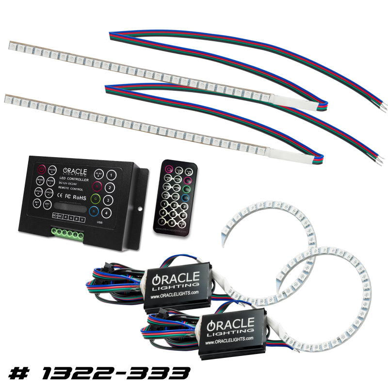 ORACLE Lighting Oracle 15-17 Ford Focus RS/ST DRL Upgrade w/ Halo Kit - ColorSHIFT w/ 2.0 Controller