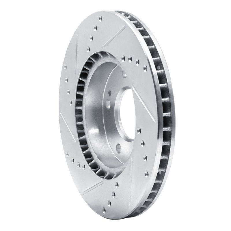 R1 Concepts R1 10-13 Kia Forte5 Front Right Drilled & Slotted Silver Brake Rotor