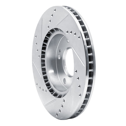 R1 Concepts R1 10-13 Kia Forte5 Front Right Drilled & Slotted Silver Brake Rotor