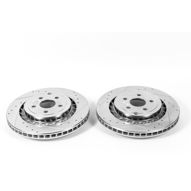 PowerStop Power Stop 15-17 Chevrolet SS Rear Evolution Drilled & Slotted Rotors - Pair