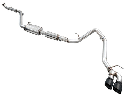 AWE Tuning Exhaust for 4th Gen Toyota Tacoma Dual Diamond Black Tips