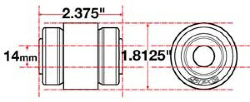 SPC Performance Flex Joint xAxis Jeep JK Rear UCA 14mm X 2 X 1.8125
