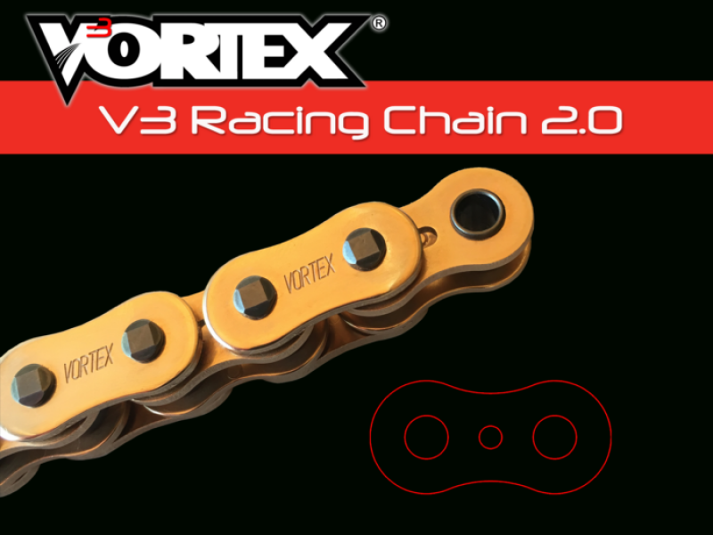 Vortex Racing V3 2.0 Chain 520RX3-104- Gold