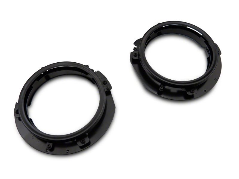 Raxiom 18-23 Jeep Wrangler JL 7-In Headlight Retro-Fit Kit w/ Harness- Black Housing (Clear Lens)