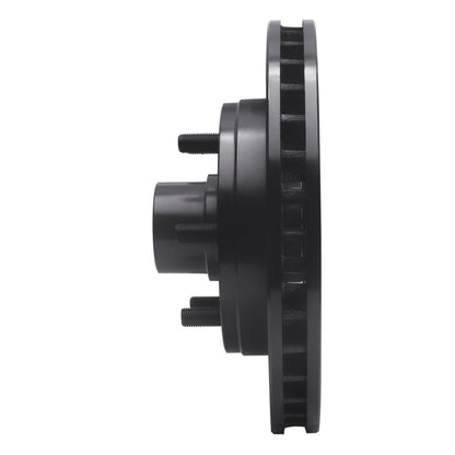 R1 Concepts R1 88-96 Chevrolet C2500 Front Left Drilled & Slotted Black Brake Rotor
