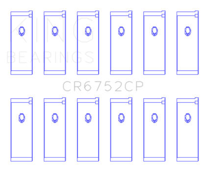 King Engine Bearings King Nissa/Infiniti VQ20DE/ VQ25DD/DE/ VQ30DD/DE/DET V6 (0.50 Oversize) Copper Based Rod Bearing Set