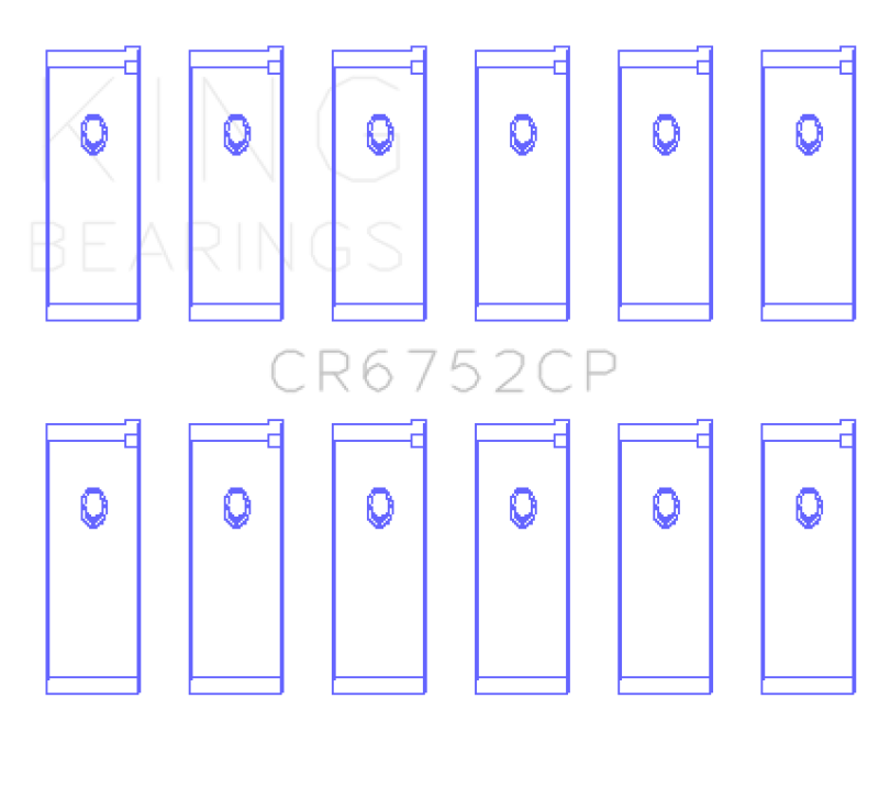 King Engine Bearings Nissan Vq20DE/Vq25Dd/Vq30DE/Dd/DET (Size +0.25mm) Connecting Rod Bearing Set