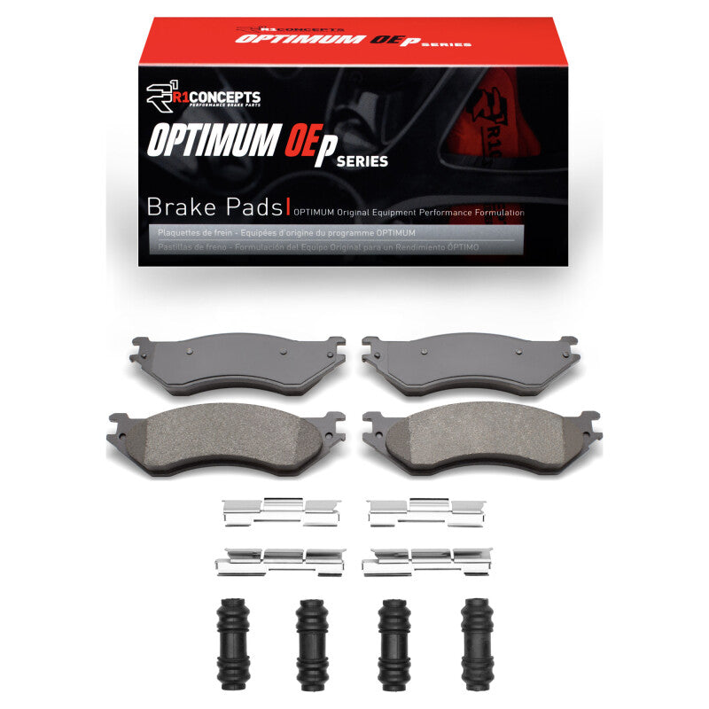 R1 Concepts R1 00-08 Dodge Ram 4000 (Mexico) Rear Optimum OE Pads & Hardware Kit