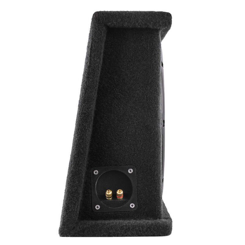 DS18 Dual 12in Shallow Subwoofer and Enclosure 700 Watts RMS Sealed Black Carpet