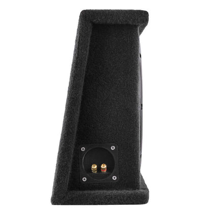 DS18 Dual 12in Shallow Subwoofer and Enclosure 700 Watts RMS Sealed Black Carpet