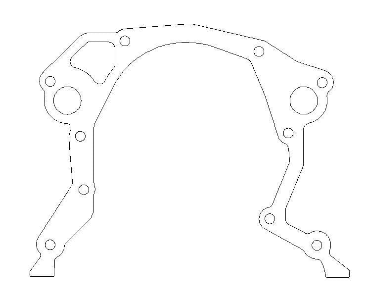 Cometic Gasket Cometic Ford 351C 335 Series V8 .020in Rubber Coated Steel Timing Cover Gasket