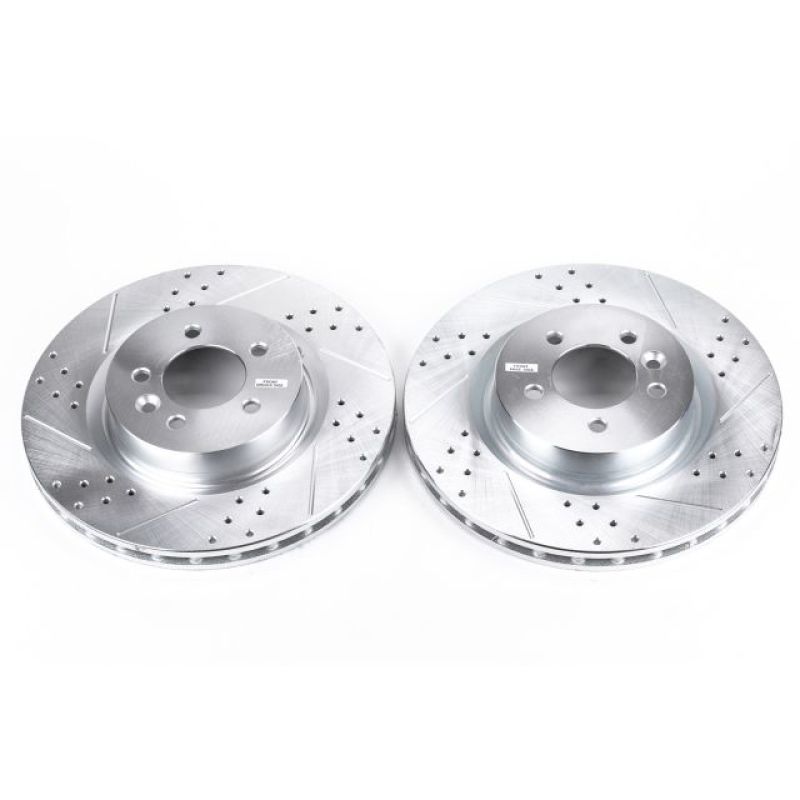 PowerStop Power Stop 2017 Land Rover Discovery Front Evolution Drilled & Slotted Rotors - Pair