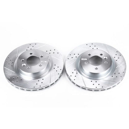 PowerStop Power Stop 2017 Land Rover Discovery Front Evolution Drilled & Slotted Rotors - Pair