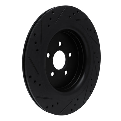 R1 Concepts R1 19-24 Ford Edge Rear Right Drilled & Slotted Black Brake Rotor