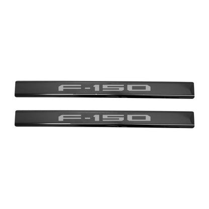 Putco 15-20 Ford F-150 - SuperCrew w/ F-150 Etching (4pcs) Black Platinum Door Sills