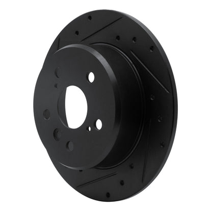 R1 Concepts R1 92-03 Lexus ES300 Rear Left Drilled & Slotted Black Brake Rotor