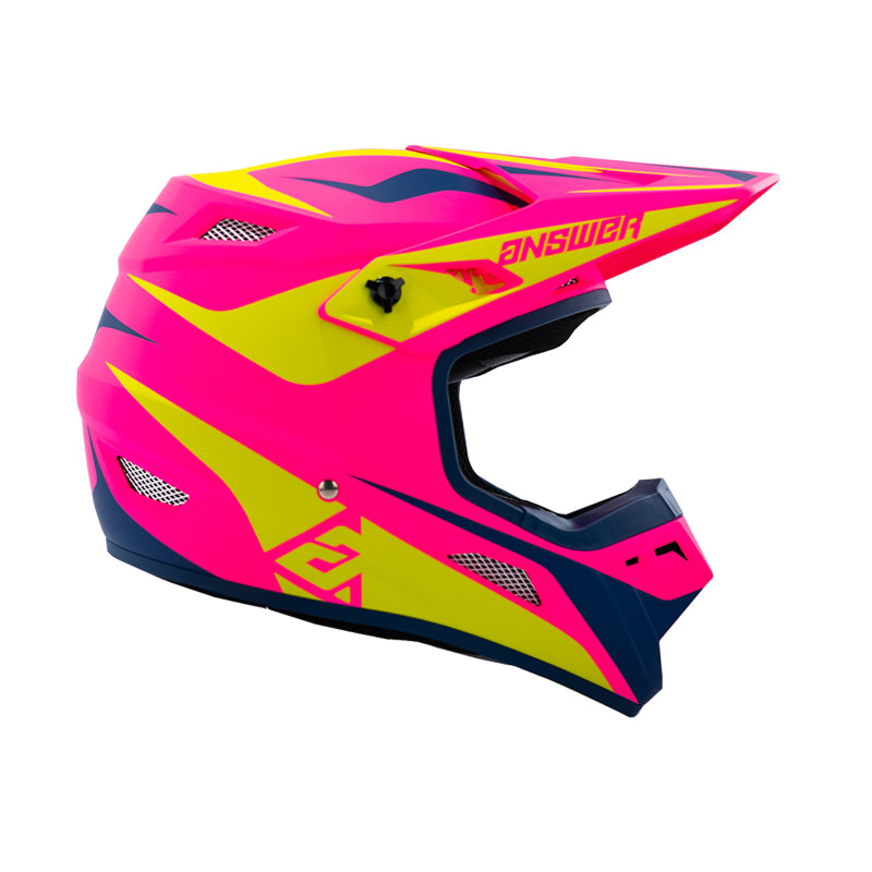 Answer 26 AR1 Mototown Helmet Matte Pink/Hyper Acid/Dark Blue - XL