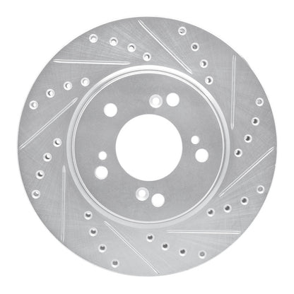 R1 Concepts R1 91-96 Acura NSX Front Right Drilled & Slotted Silver Brake Rotor