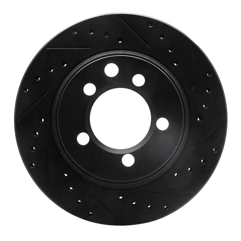 R1 Concepts R1 74-81 Dodge W100 Front Right Drilled & Slotted Black Brake Rotor