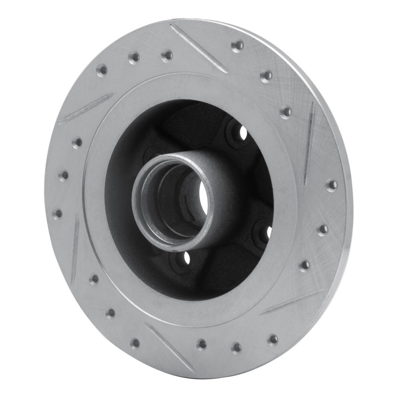 R1 Concepts R1 84-87 Honda Prelude Rear Left Drilled & Slotted Silver Brake Rotor