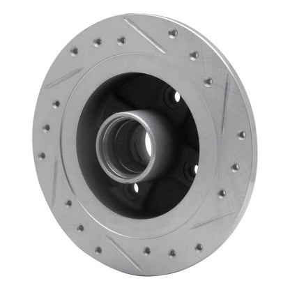 R1 Concepts R1 84-87 Honda Prelude Rear Left Drilled & Slotted Silver Brake Rotor