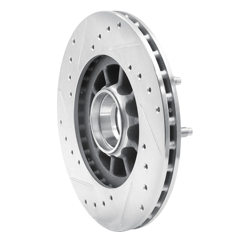 R1 Concepts R1 1983-1992 Ford Explorer Front Right Drilled & Slotted Silver Brake Rotor