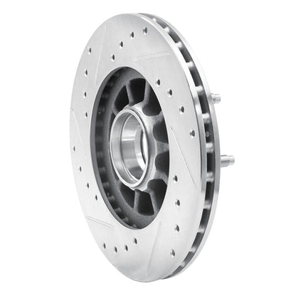 R1 Concepts R1 1983-1992 Ford Explorer Front Right Drilled & Slotted Silver Brake Rotor