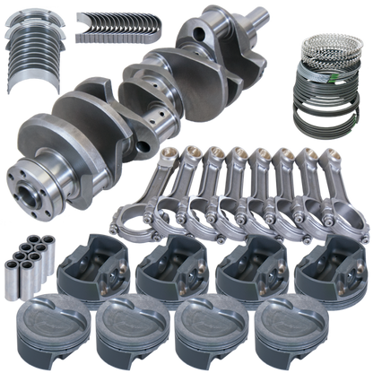 Eagle Ford 351W 4.000in Crank 6.250in I-Beam Rods -26cc Inv Dome 4.040in Pistons Rotating Assembly