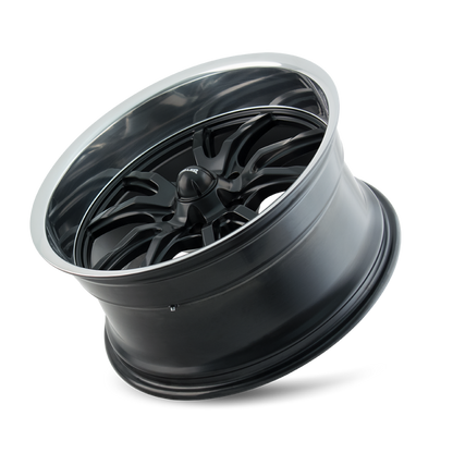 Ridler Wheels Ridler 650 18x9.5 / 5x120.65 BP / 0mm Offset / 83.82mm Hub Matte Black Polished Wheel