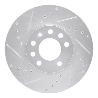 R1 Concepts R1 03-11 Cadillac BLS (Mexico) Front Left Drilled & Slotted Silver Brake Rotor
