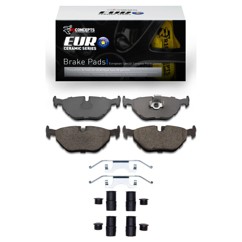 R1 Concepts R1 96-03 BMW 528I Rear Euro Ceramic Pads & Hardware Kit