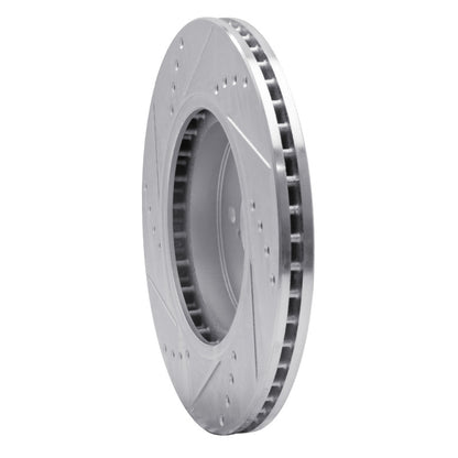 R1 Concepts R1 17-23 Subaru Impreza Front Right Drilled & Slotted Silver Brake Rotor