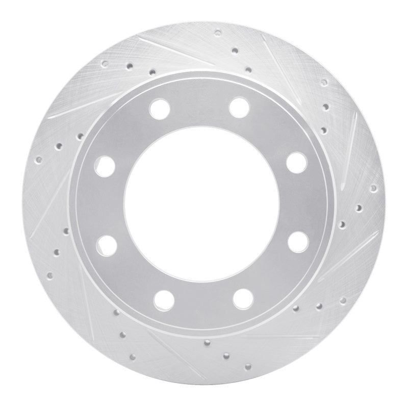 R1 Concepts R1 99-05 Ford F-250 2WD (Super Duty) Rear Right Drilled & Slotted Silver Brake Rotor