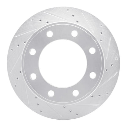 R1 Concepts R1 99-05 Ford F-250 2WD (Super Duty) Rear Right Drilled & Slotted Silver Brake Rotor